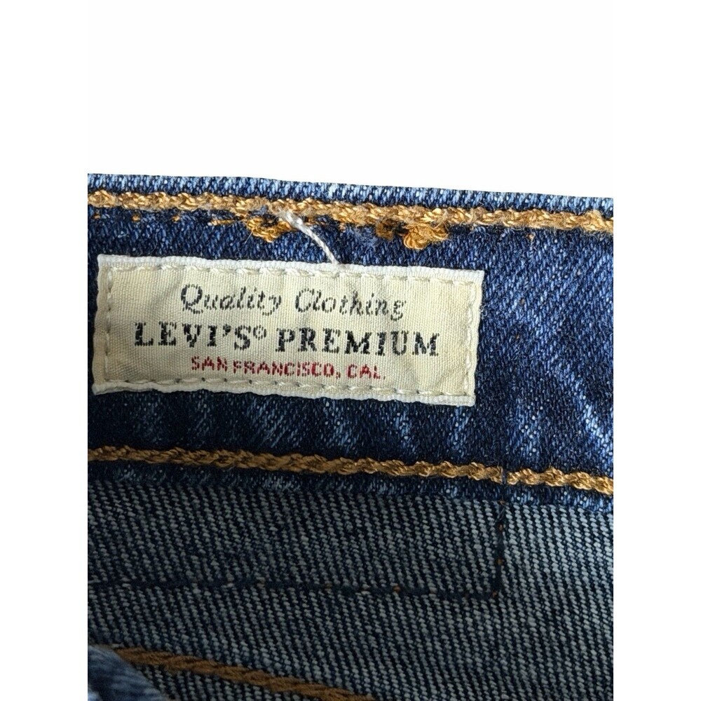 Levi’s Wedgie Straight Jeans Big E Dark Wash Blue Stretch Women’s Size 29 X28 - Picture 5 of 15
